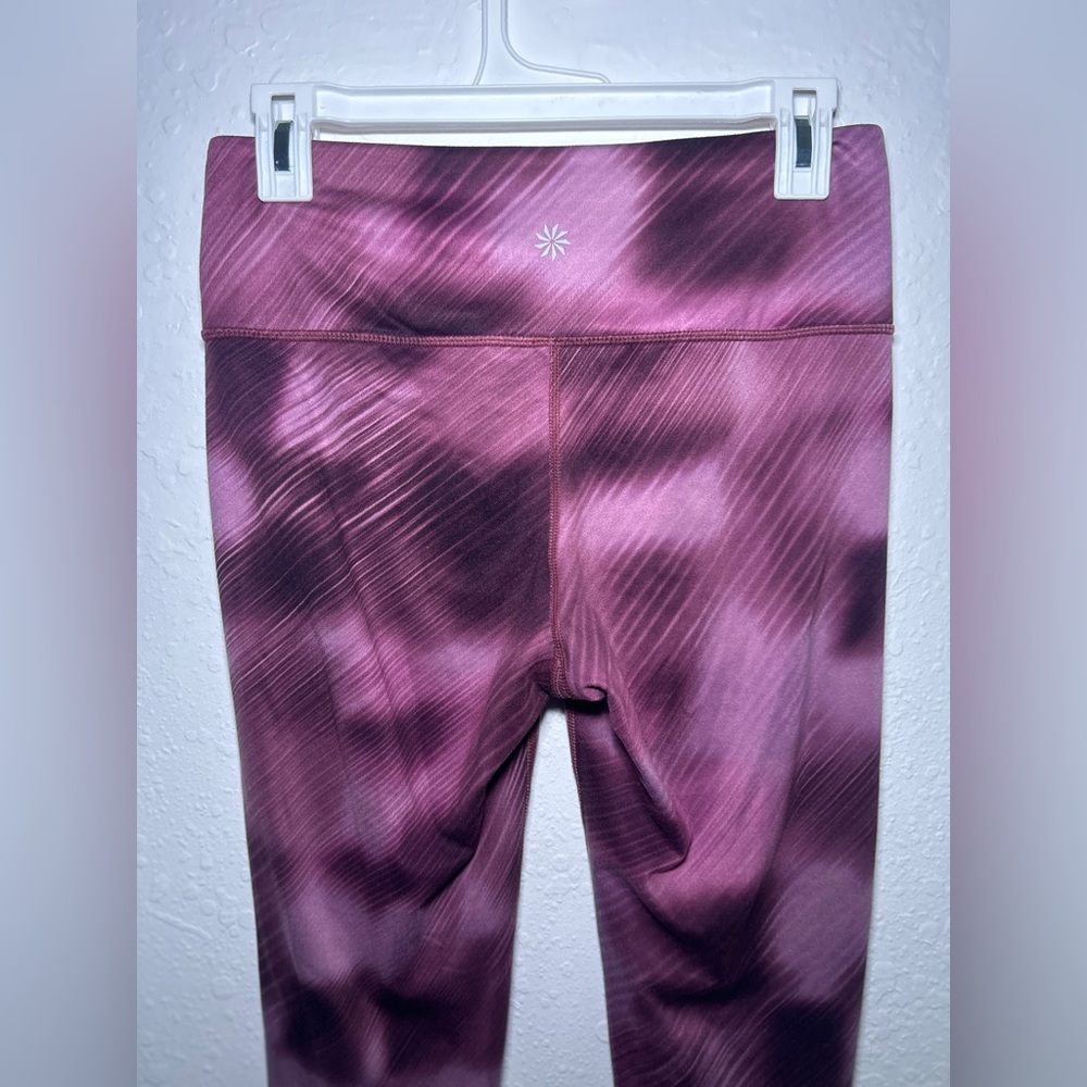 Athleta Pink Purple High Rise Chatarunga Alpine Leggings, Size Small